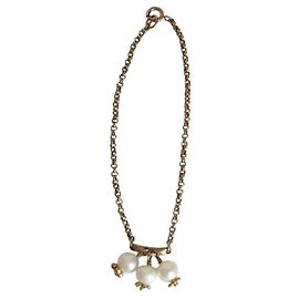 Autre Marque Pulsera de cadena de perlas Chang Mee Dorado