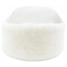 Hermès Gorro de piel de oveja Hermes Beige