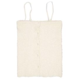 Autre Marque Ray BEAMS Bustier de malha canelada lamé Outro Cru