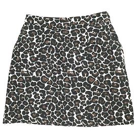 Autre Marque Saia de Jacquard Leopardo Ray BEAMS Marrom