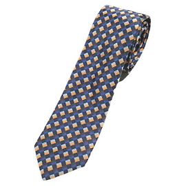 Autre Marque Cravatta in lana e seta popeline irlandese Atkinsons Blu Blu navy