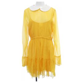 Gucci Seidenkleid Gelb