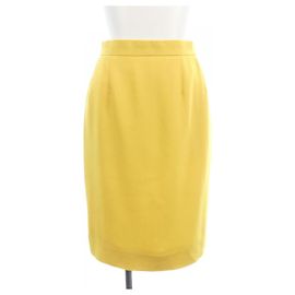 Hermès Hermes Wool Acetate Skirt Yellow
