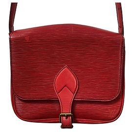 Borsa a tracolla Louis Vuitton Cartouchiere Epi Rosso