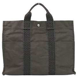 Hermès Hermes Herline Canvas Tote MM Marrone