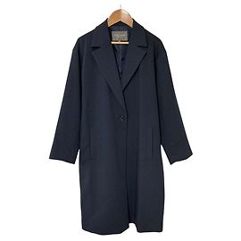 Autre Marque United Arrows Wollmischmantel Blau Marineblau