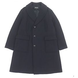 Emporio Armani Wollmantel Blau Marineblau