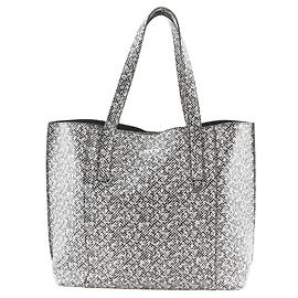 Tod's Tod’s PVC Leder Tote Bag Schwarz Weiß