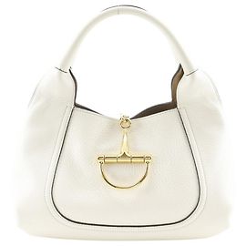 mala Gucci Soft Bit Small em couro de bezerro Branco