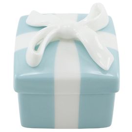 Tiffany & Co. Mini Blue Bow Box Accessoire-Etui aus Keramik Blau