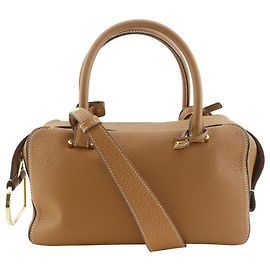 mala Delvaux Cool Box MM em couro de bezerro Marrom