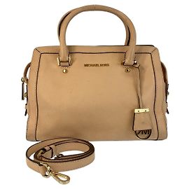 Michael Kors Leather 2way Bag Beige