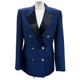Casaco de lã e mohair Louis Vuitton Azul Azul marinho