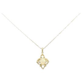 Autre Marque Collier en diamant et opale Au750 Doré