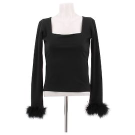 Autre Marque SLEEPER Schwarzes Top mit eckigem Ausschnitt Schwarz