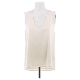 Autre Marque Canotta di seta crema Beige