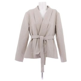 Autre Marque Julian Mantel beige aus Wolle Beige