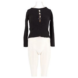 Pull Rouje en laine noire avec nœuds Noir