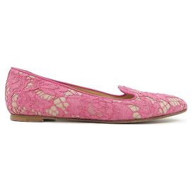 Chaussures plates Valentino Marron Rose