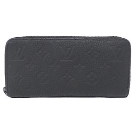 Louis Vuitton Zippy Wallet Horizontal Monogram Taurillon Geldbörse Schwarz