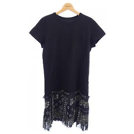 Robe Sacai Noir Bleu Marine