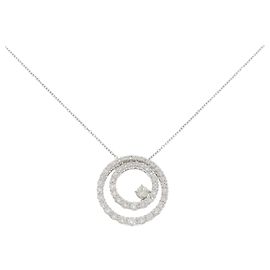 Autre Marque Au750 Diamant 2way Halskette Silber