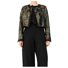 Dries Van Noten Kurze Jacquard-Jacke in Schwarz - Größe UK 10 Schwarz
