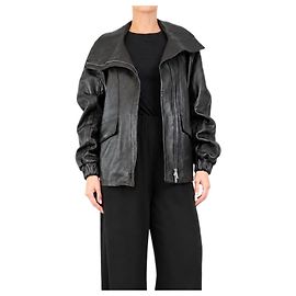 Autre Marque Schwarze Lederjacke - Größe UK 10 Schwarz