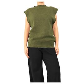 Autre Marque Strickweste khaki - Größe UK 12 Grün