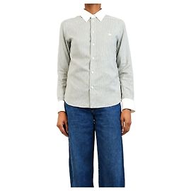 Céline Camicia in seta a righe grigia - size UK 6 Grigio
