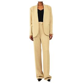 Autre Marque Ensemble blazer et pantalon beige - taille UK 8 Marron