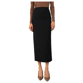 Autre Marque Falda lápiz de punto de crepé negra - size XS Negro