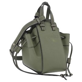LOEWE Hammock Mini Hand Bag Leather 2way Khaki Other