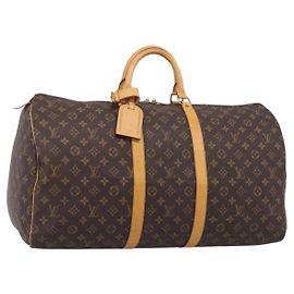 LOUIS VUITTON Monogram Keepall 55 Boston Bag M41424 LV Outro