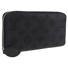 LOUIS VUITTON Monogram Mahina Zippy Long Wallet Black M61867 LV Otro