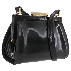 GUCCI Sac à épaule Cuir verni Vert Or Autre