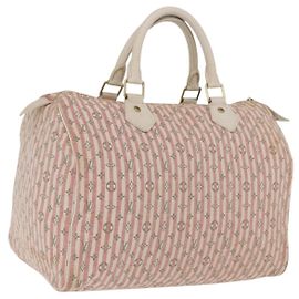 LOUIS VUITTON Monogram Mini Lin Croisette Speedy 30 Bag Pink M95501 Autre