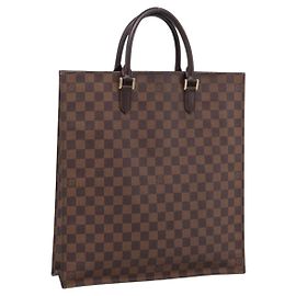 LOUIS VUITTON Damier Ebene Sac Plat Hand Bag N51140 LV Altro