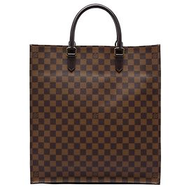 Louis Vuitton Brown Damier Ebene Sac Plat Marron