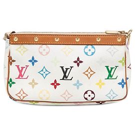 Louis Vuitton White Monogram Multicolore Pochette Accessoires Branco