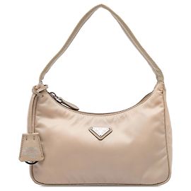 Borsa a tracolla Prada Mini Tessuto Re Edition 2000 Beige Beige