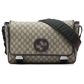 Borsa a tracolla Gucci Beige GG Supreme Interlocking G Beige