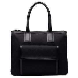 Tote Gucci em lona GG preta Preto