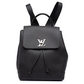 Louis Vuitton Lockme Rucksack aus schwarzem Taurillon-Leder Schwarz