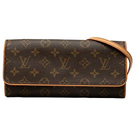 Louis Vuitton Brown Monogram Pochette Twin GM Marrom