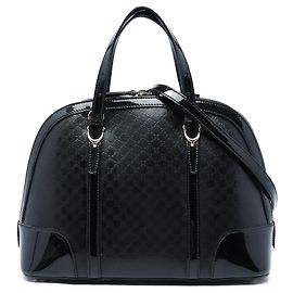 Bolso Gucci Nice Small de charol Microguccissima Negro Negro