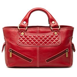 Céline Sac à main Celine Boogie Biker en cuir rouge Rouge
