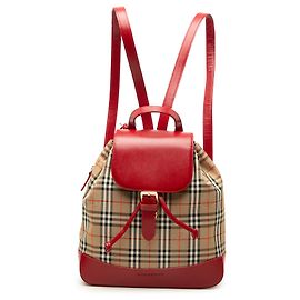 Burberry Beige Haymarket Check Canvas Backpack Other