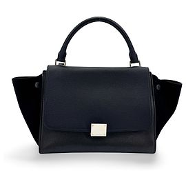 Céline Celine Trapeze Leather Large Negro