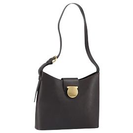 Bolsa de ombro Salvatore Ferragamo em couro Marrom